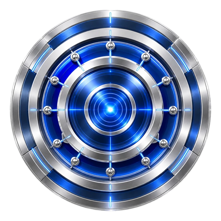 A sculptural Aegis intelligence core