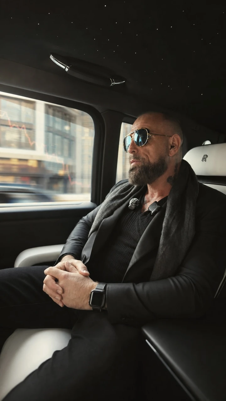 Scott Alexander seated in a car